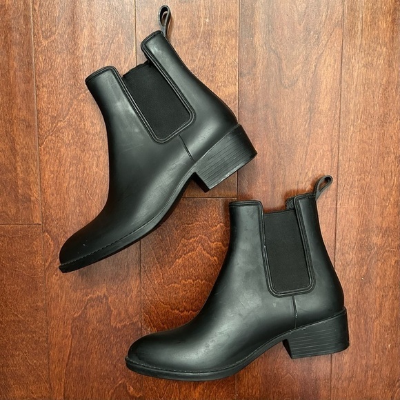 Jeffrey Campbell Havana Last Chelsea Pointed Toe Rain Boots, Matte Black, Size 9 - Picture 1 of 11